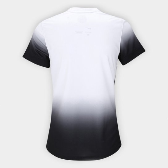 Camisa Timão Home 24/25 - Feminina Torcedor - Branca e Preto