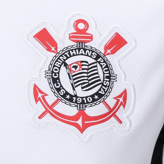 Camisa Timão Home 24/25 - Feminina Torcedor - Branca e Preto