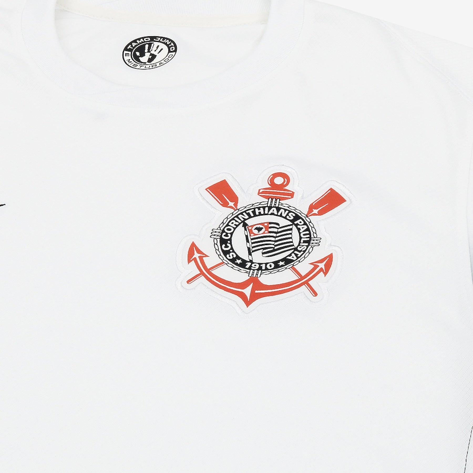 Camisa Timão Home 24/25 - Torcedor Masculina - Branco e Preto