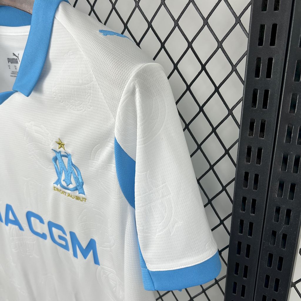 Camisa Olympique de Marseille I 25/26 - Torcedor Masculina - Branca