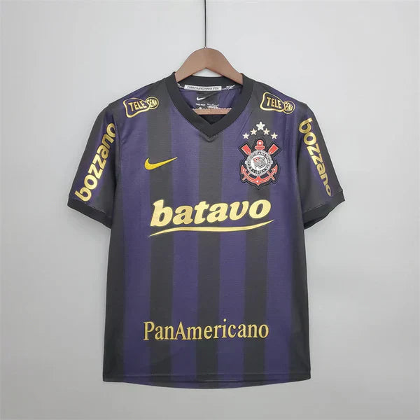 Camisa Timão Third 09/10 - Versão Retro - Roxa e Preto