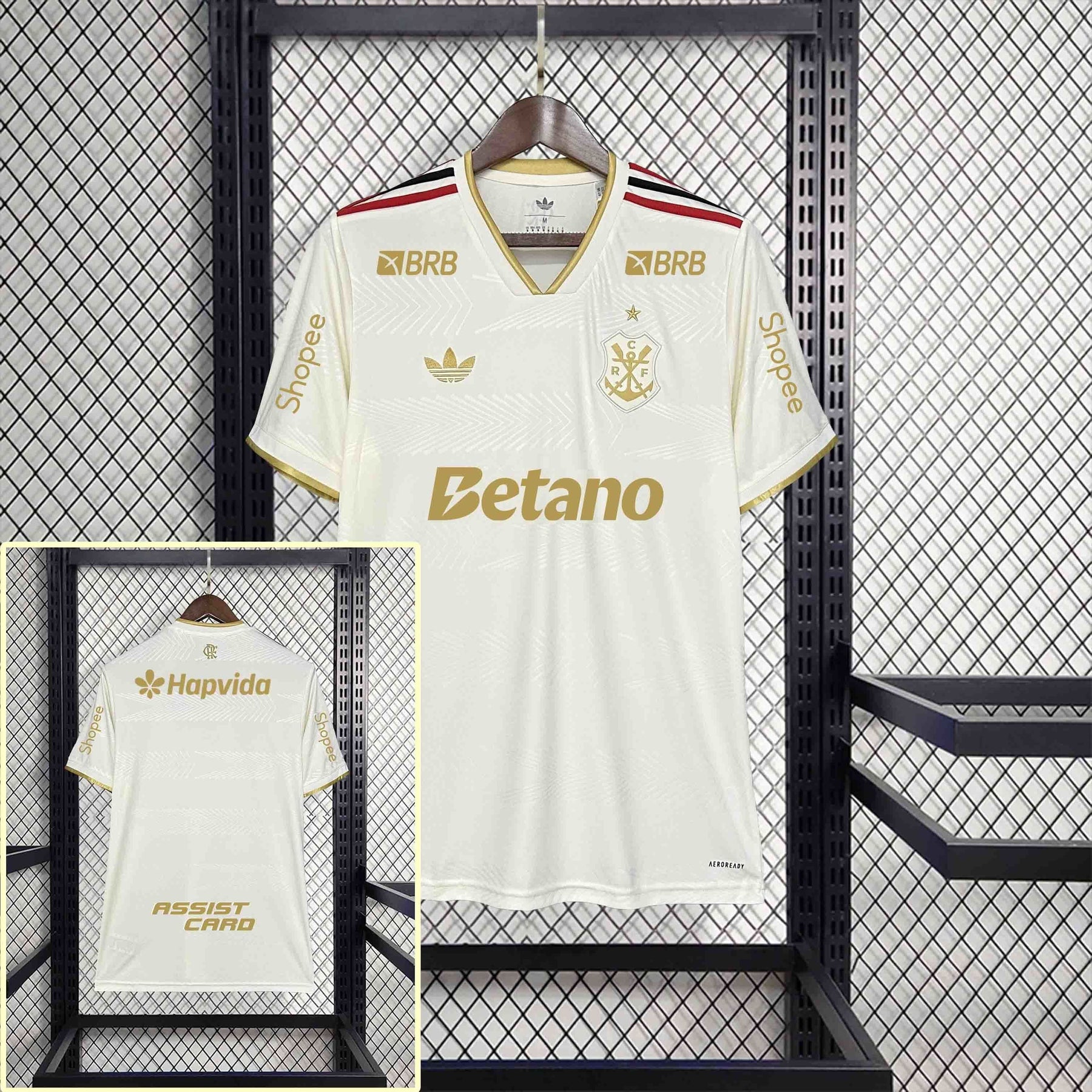 Camisa Flamengo III 25/26 Torcedor + Patrocínios - Bege