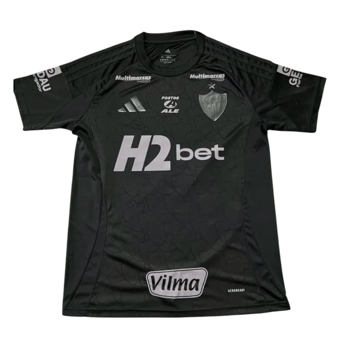 Camisa Atlético Mineiro - Torcedor Masculina - All Black + Patrocínios