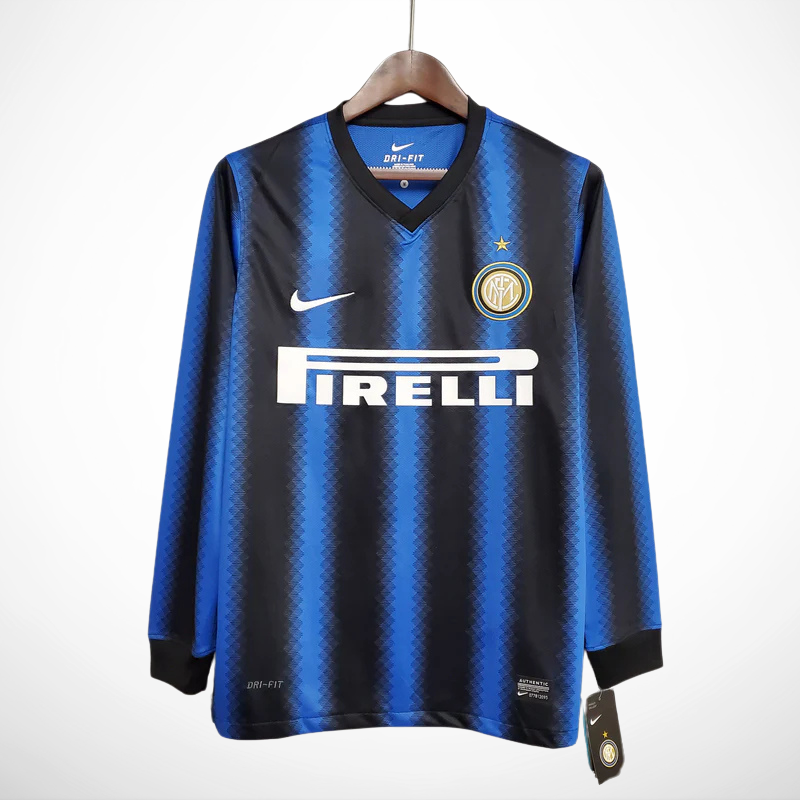 Camisa Inter de Milão Titular 10/11 - Versão Retro Manga Longa