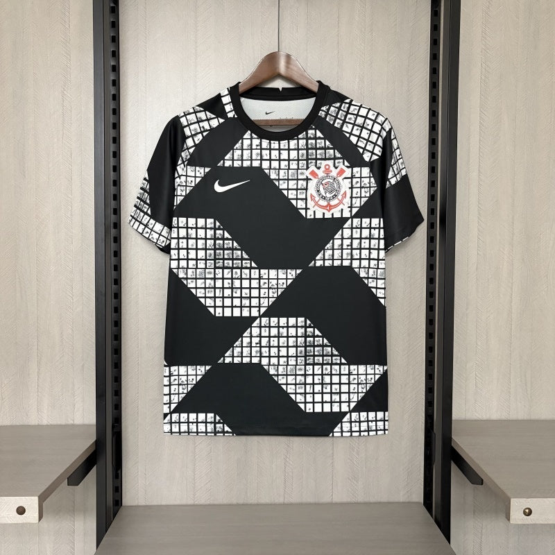 Camisa Corinthians - 2025/26 Black and White Versão Torcedor