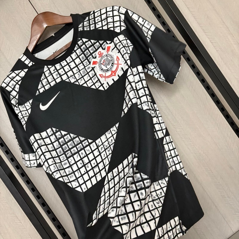 Camisa Corinthians - 2025/26 Black and White Versão Torcedor