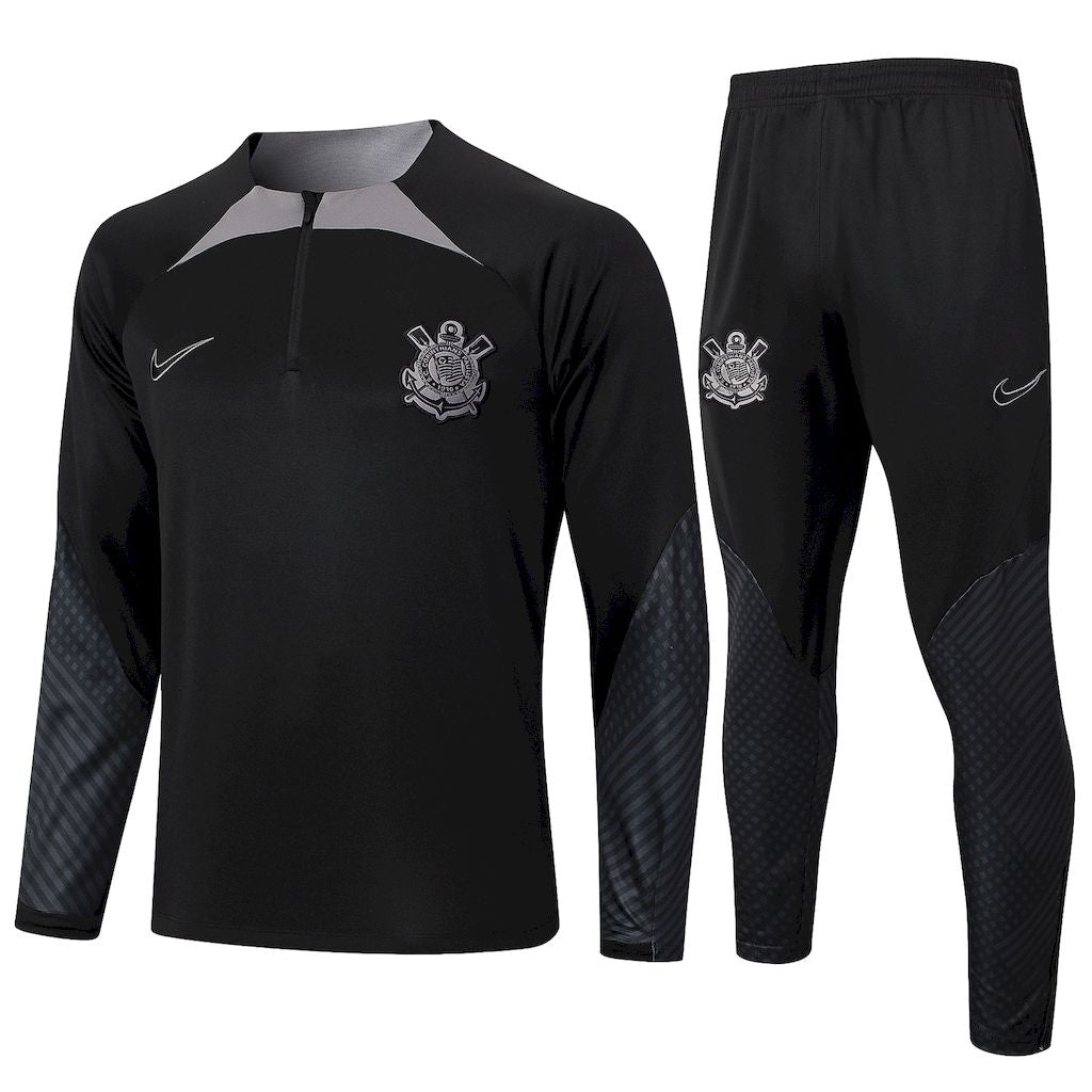 Conjunto Agasalho Treino Timão Preto 24/25- Preto