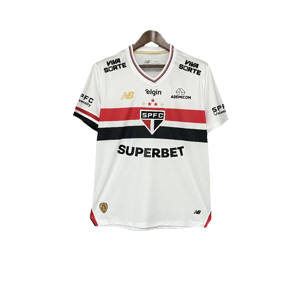 Camisa São Paulo I - Torcedor Masculina + Patrocínios