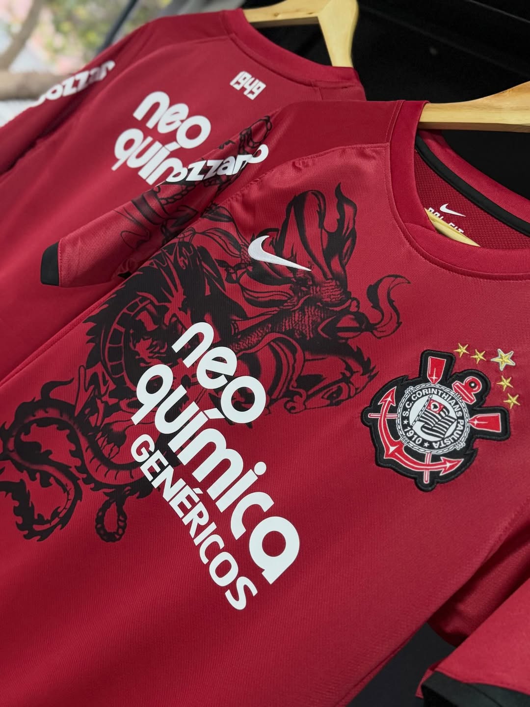 Camisa Timão III 2021 - Versão Retro - Vermelha - São Jorge