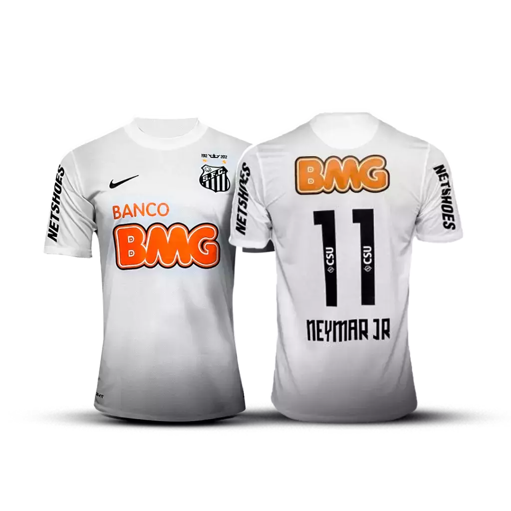 Camisa PEIXÃO 2012 (# NEYMAR JR - 11) - Torcedor Masculina - Versão Retro
