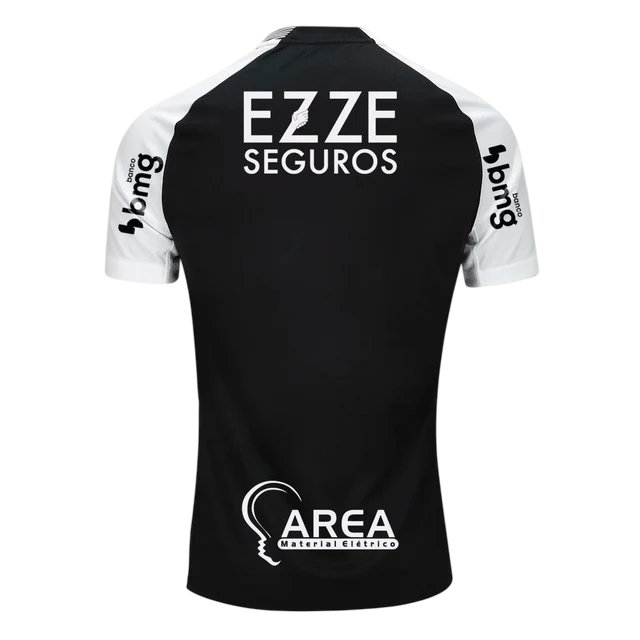 Camisa Timão II 25/26 - Torcedor Masculina - Preta + Patrocínios