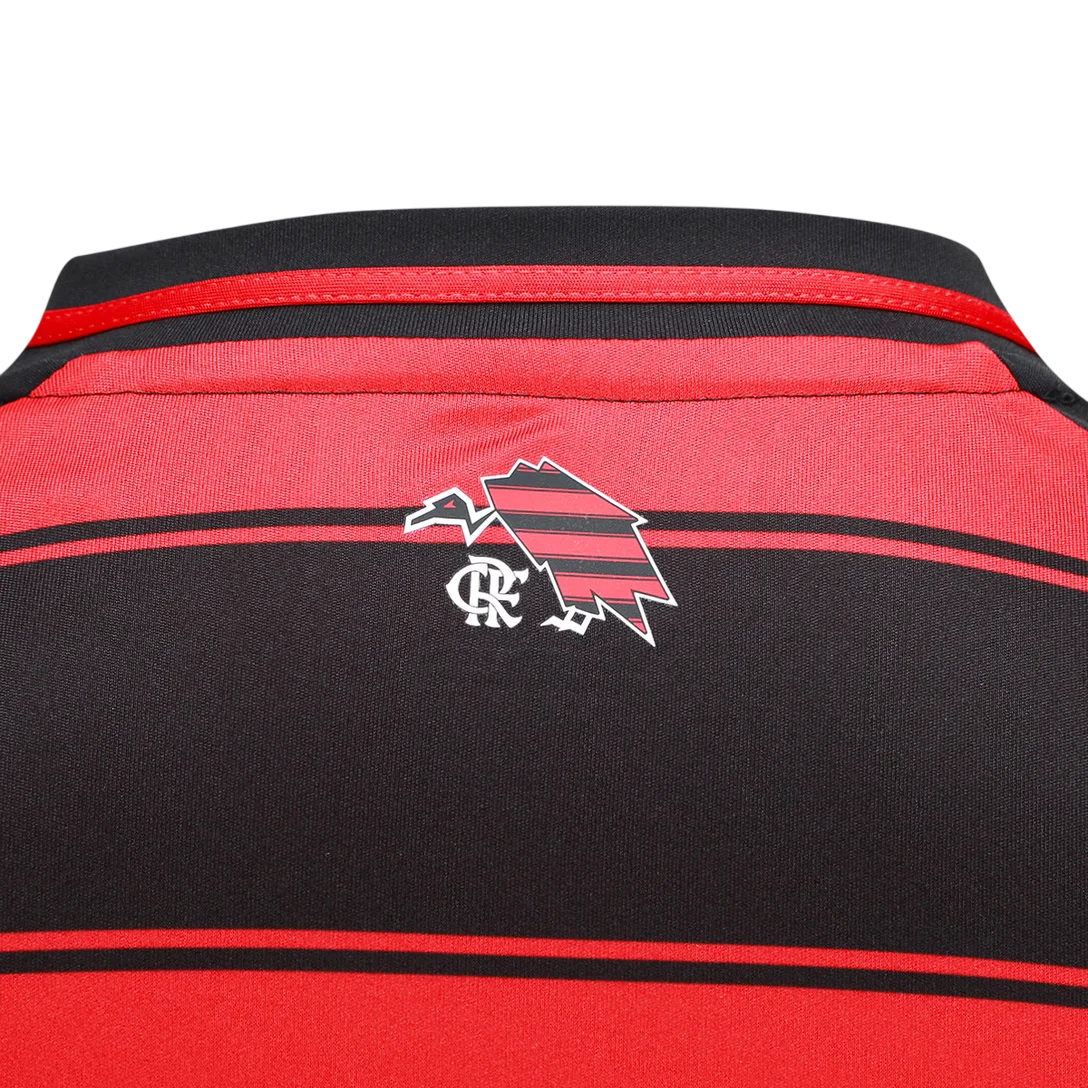 Camisa Flamengo I Manga Longa Torcedor 25/26 - Vermelha e Preta