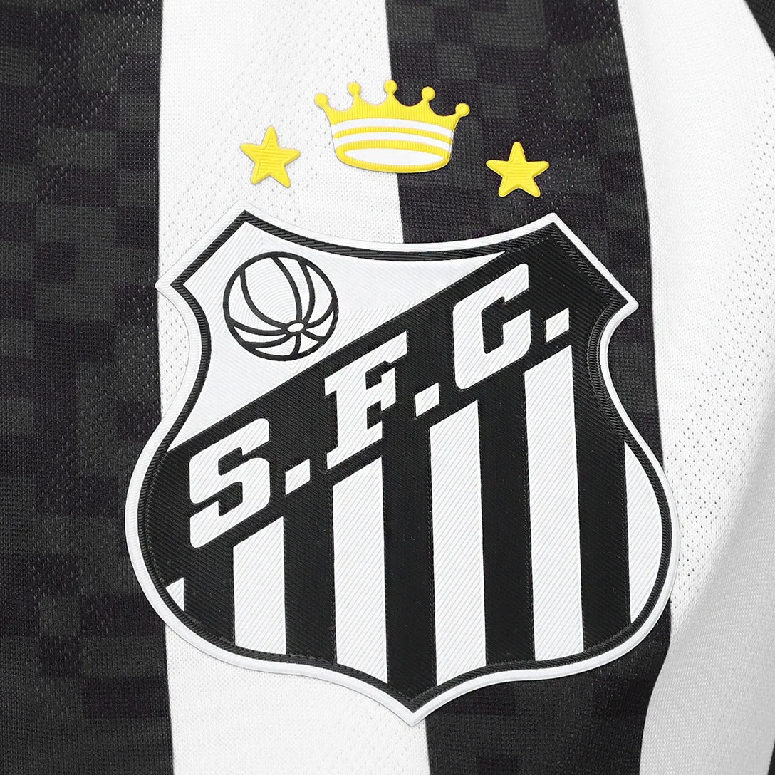 Camisa PEIXÃO II 25/26 - Torcedor Feminina - Preto e Branco