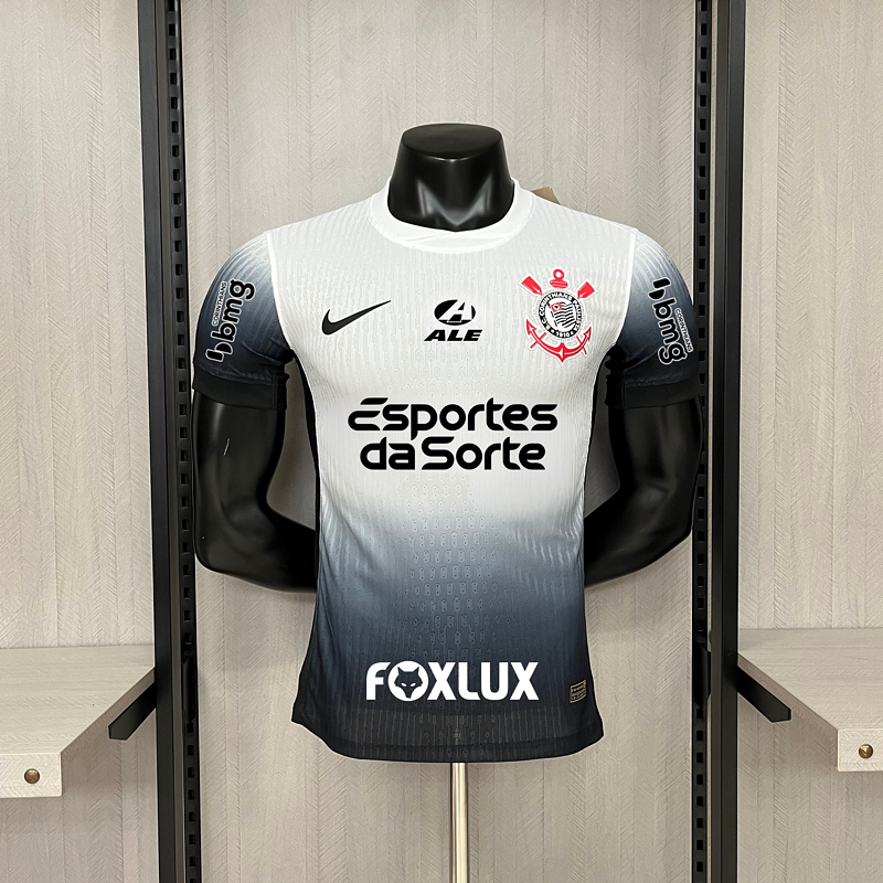 Camisa Corinthians - 2024/25 Home Versão Jogador + Patrocínios