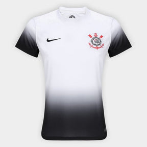 Camisa Timão Home 24/25 - Feminina Torcedor - Branca e Preto