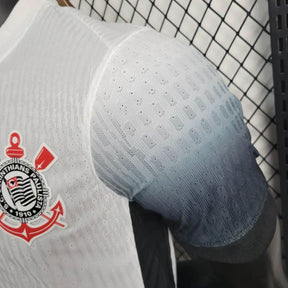 Camisa Timão Home 24/25 - Jogador Masculina - Branco e Preto