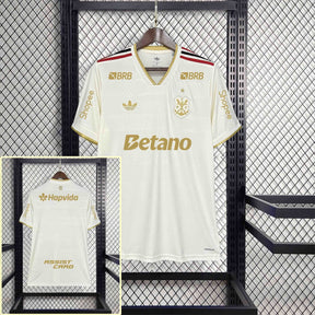 Camisa Flamengo III 25/26 Torcedor + Patrocínios - Bege