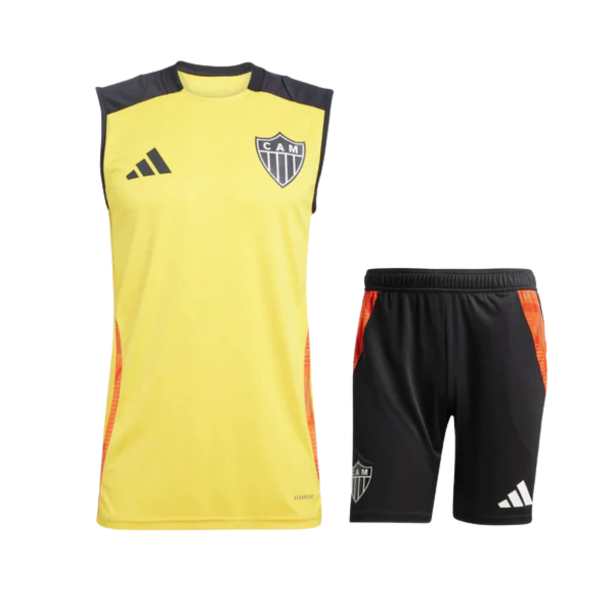Conjunto Atlético Mineiro Treino Regata 25/26 - Amarelo