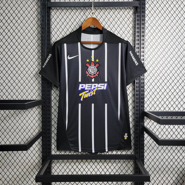 Camisa Timão 2004 - Versão Retro - Preta Pepsi Twist