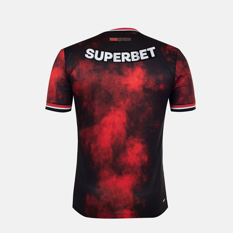 Camisa São Paulo III 24/25 - Torcedor Masculina- Preto e Vermelho