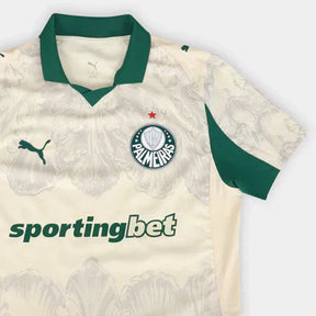 Camisa Palmeiras Edição especial Mundial de Clubes 25/26 - Jogador Puma Masculina - Bege e verde