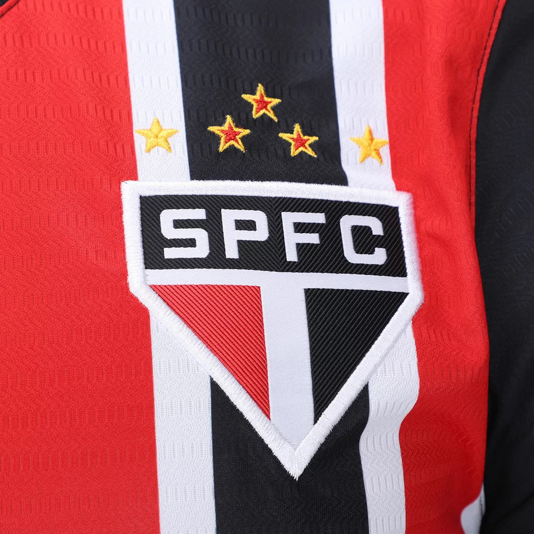 Camisa São Paulo II 24/25 - Torcedor Masculina - Vermelho, Branco e Preto