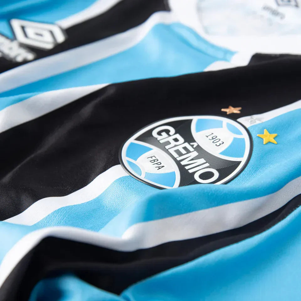 Camisa Grêmio I 25/26 - Jogador Masculina - Azul e Preta