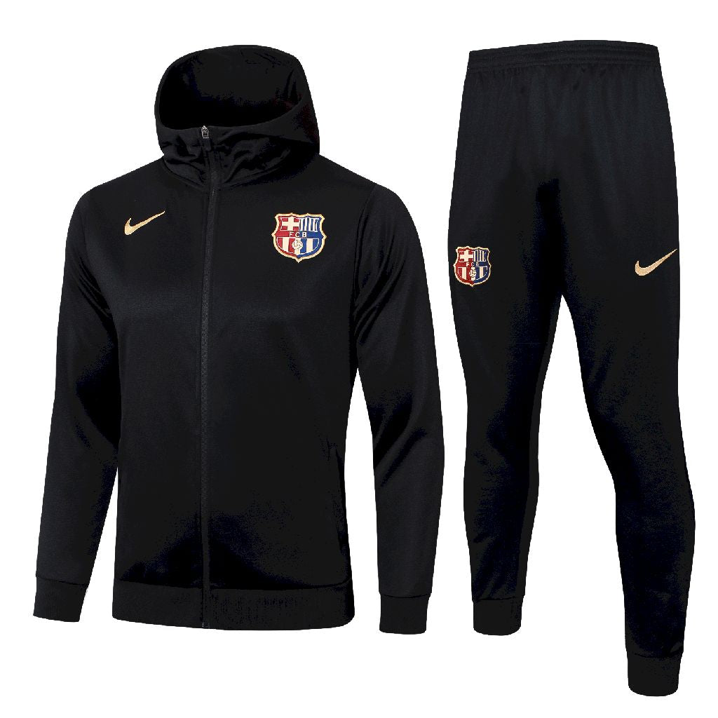 Conjunto Agasalho Treino Barcelona 24/25 - Preto