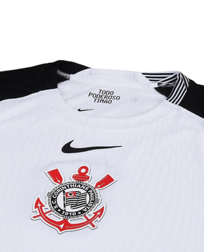 Camisa Timão I 25/26 - Jogador Masculina - Branca e Preto