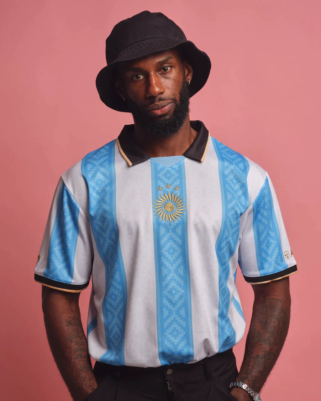 Camisa Argentina Messi Comma Footbal Gola Polo