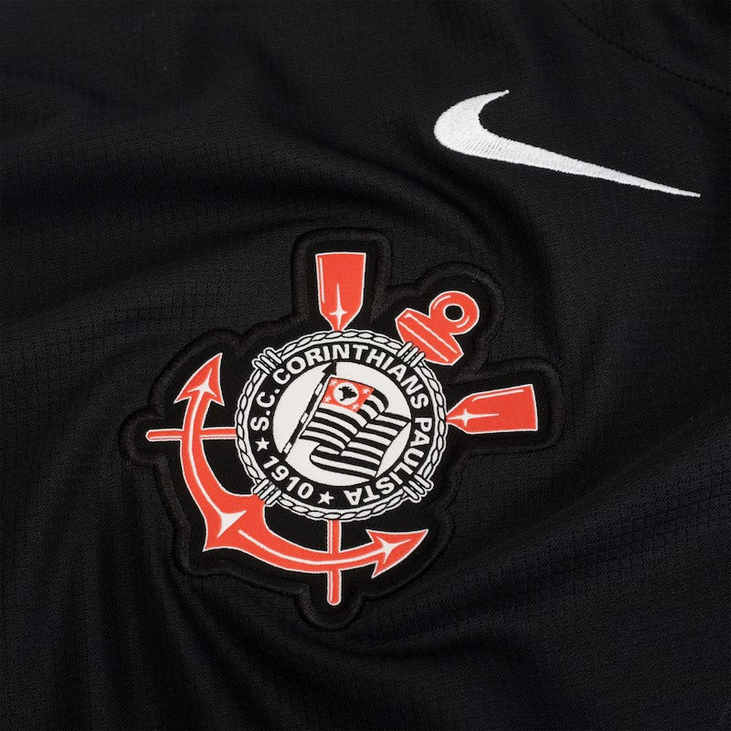 Camisa Timão Feminina II 25/26 - Torcedor - Preta e Branco
