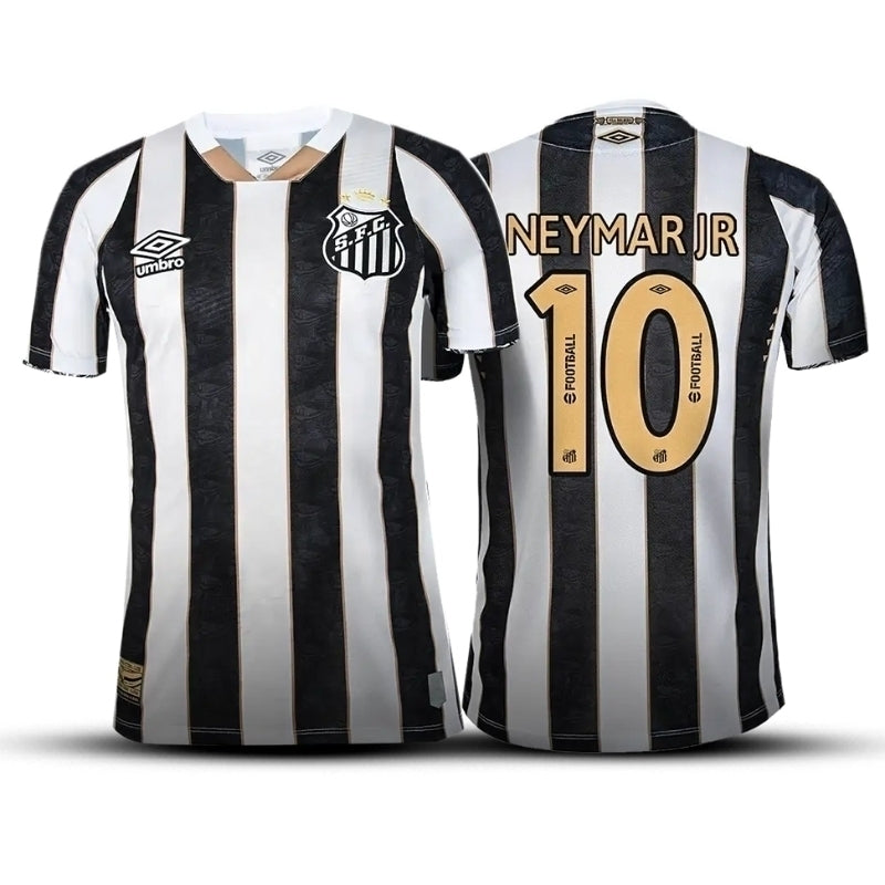 Camisa PEIXÃO II (NEYMAR JR - 10)  24/25 - Torcedor Masculina - Preto e Branco