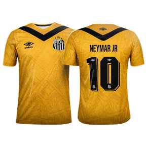 Camisa PEIXÃO III (NEYMAR JR - 10)  24/25 - Torcedor Masculina - Amarelo e Preto