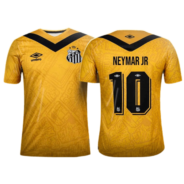 Camisa PEIXÃO III (NEYMAR JR - 10)  24/25 - Torcedor Masculina - Amarelo e Preto