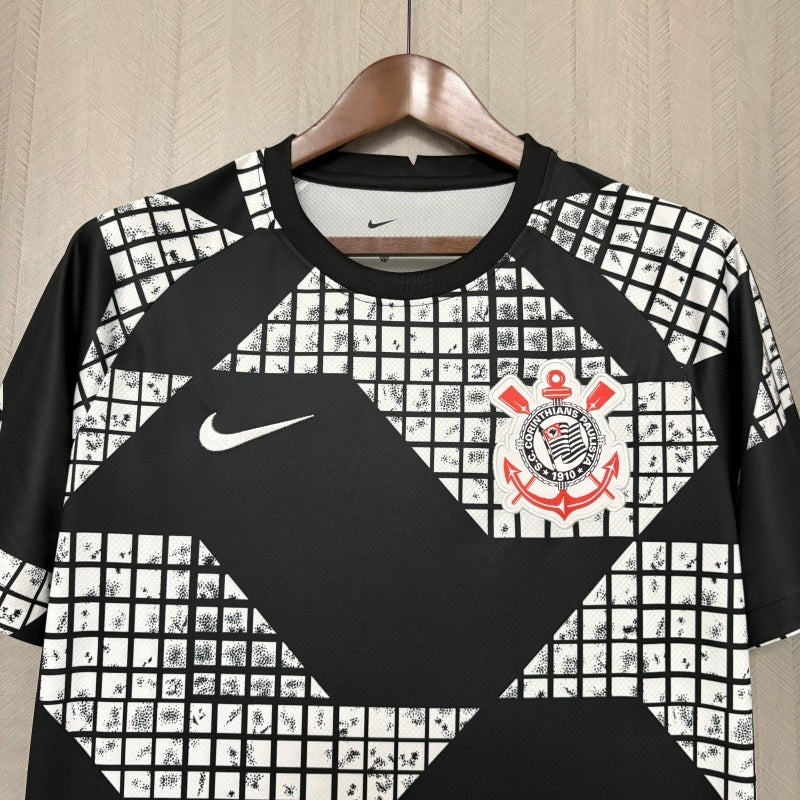 Camisa Corinthians - 2025/26 Black and White Versão Torcedor