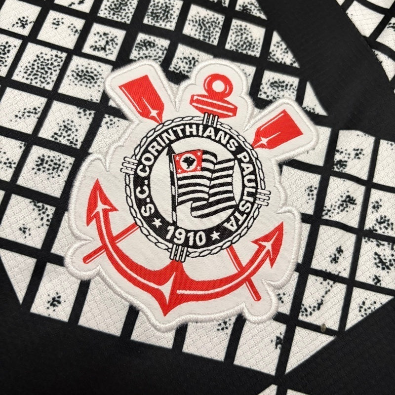 Camisa Corinthians - 2025/26 Black and White Versão Torcedor