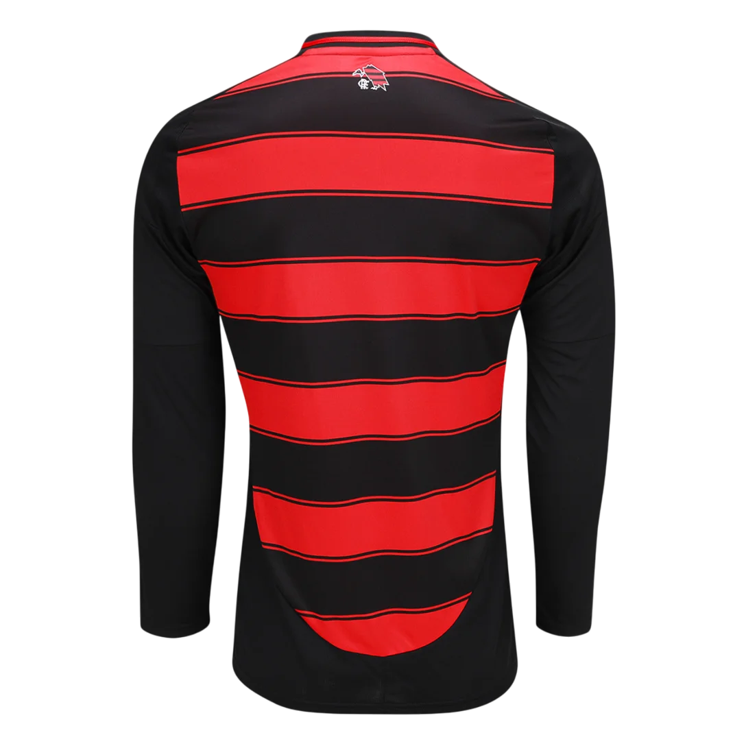Camisa Flamengo I Manga Longa Torcedor 25/26 - Vermelha e Preta