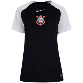 Camisa Timão Feminina II 25/26 - Torcedor - Preta e Branco