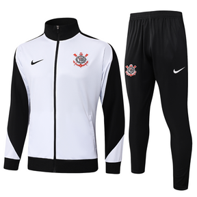 Conjunto Agasalho Treino Timão 25/26 - Preto e Branco