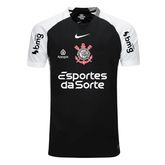 Camisa Timão II 25/26 - Torcedor Masculina - Preta + Patrocínios