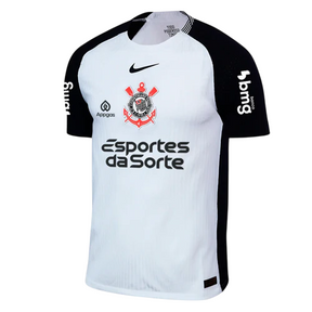 Camisa Timão I 25/26 - Jogador Masculina - Branca + Patrocínios