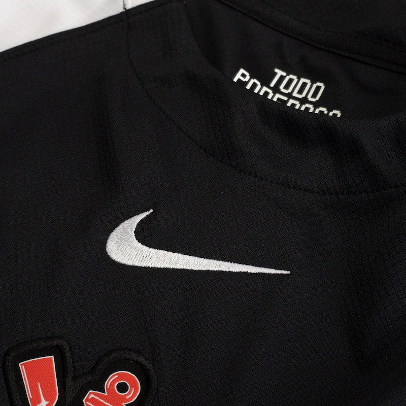 Camisa Timão Feminina II 25/26 - Torcedor - Preta e Branco