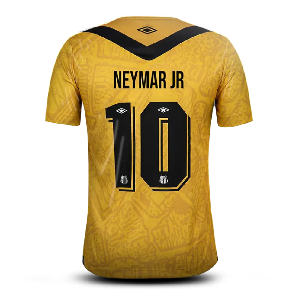 Camisa PEIXÃO III (NEYMAR JR - 10)  24/25 - Torcedor Masculina - Amarelo e Preto